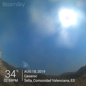 Sella weather August 18th 2019 Casaroc webcam, Sella Costa Blanca