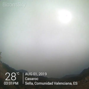 Sella weather: Casaroc webcam, Sella, Costa Blanca, August 1st 2019