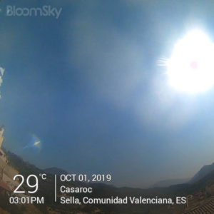 Sella weather October 1st 2019 Casaroc webcam, Sella Costa Blanca