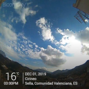 Sella weather December 1st 2019 Casaroc webcam, Sella Costa Blanca