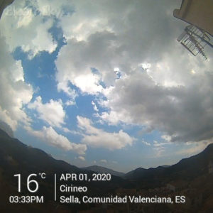 Sella weather April 1st 2020 Casaroc webcam, Sella Costa Blanca