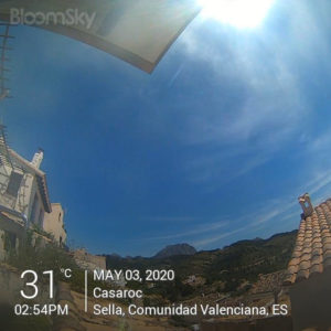 Sella weather May 3rd 2020 Casaroc webcam, Sella Costa Blanca