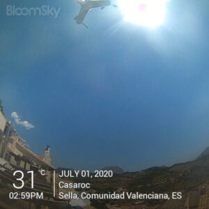 Sella weather records July 1st 2020 Casaroc webcam, Sella Costa Blanca