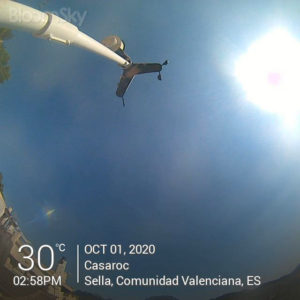 Sella weather records October 1st 2020 Casaroc webcam, Sella Costa Blanca