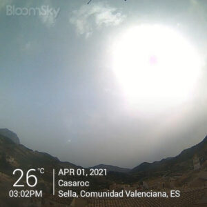 Sella weather records April 1st 2021 Casaroc webcam, Sella Costa Blanca