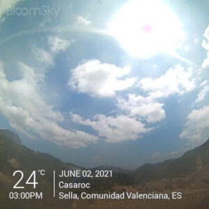 Sella weather records June 2nd 2021 Casaroc webcam, Sella Costa Blanca