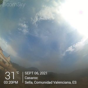 Sella weather records September 6th 2021 Casaroc webcam, Sella Costa Blanca