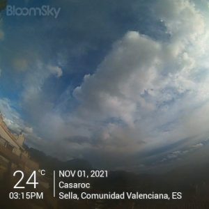 Sella weather records November 1st 2021 Casaroc webcam, Sella Costa Blanca